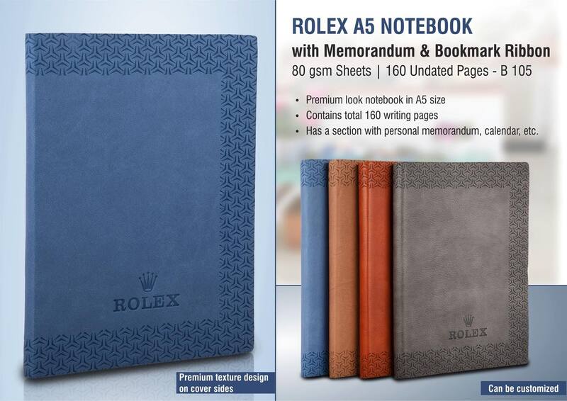Rolex A5 notebook with memorandum & Bookmark ribbon