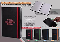 Colorful Laser engrave notebook with Memorandum