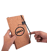 Hard bound Cork A5 notebook with Pen Drive, Ribbon and elastic fastener