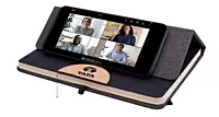 D style Bamboo notebook with Phone stand and Elastic fastener