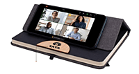 D style Bamboo notebook with Phone stand and Elastic fastener