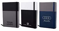 Optima Two tone A5 notebook with Fastener