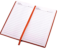 Double strip A6 size PU notebook