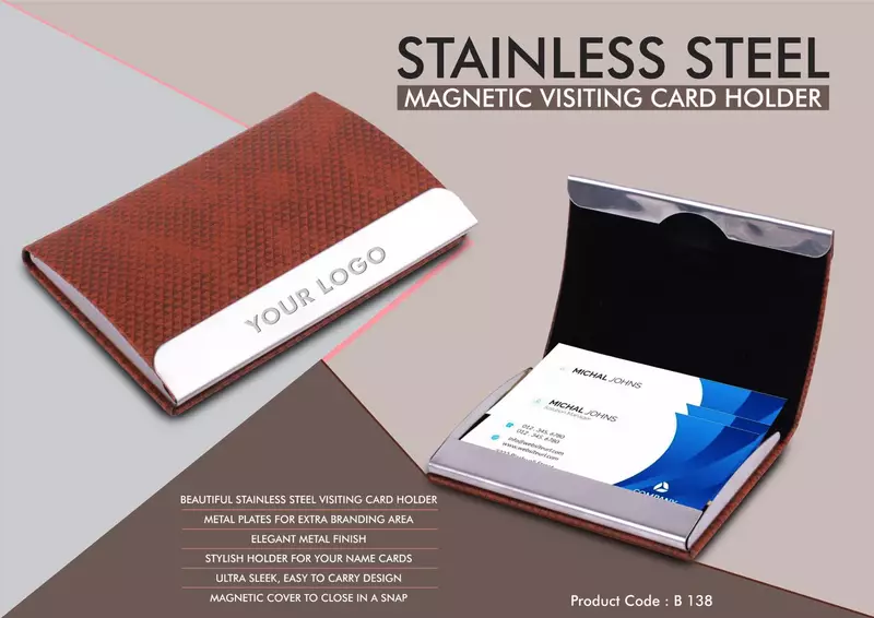 Stainless Steel Magnetic Visiting Card holder