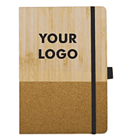 Bamboo cork notebook with Elastic Fastener