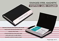 Stainless Steel Magnetic Visiting Card holder And Safe