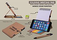 Folding writing pad with Sticky notes and Eco pen