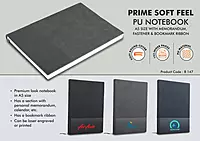 Prime Soft feel PU notebook | A5 size | With memorandum and Bookmark ribbon