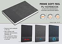 Prime Soft feel PU notebook | A5 size | With memorandum and Bookmark ribbon