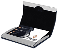 Stainless Steel Magnetic Visiting Card holder- Blue