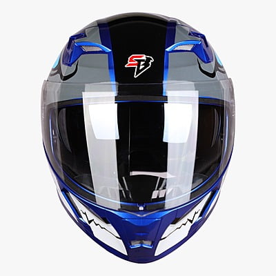 STEELBIRD SBA-21 ISS BORN READY GLOSSY Y.BLUE C/V (L)