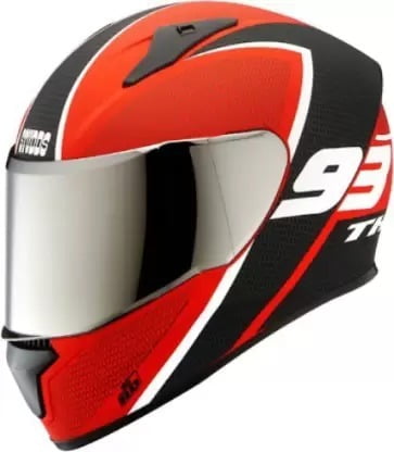 STUDDS THUNDER D3 MATT RED N6 WHITE M/V (L)