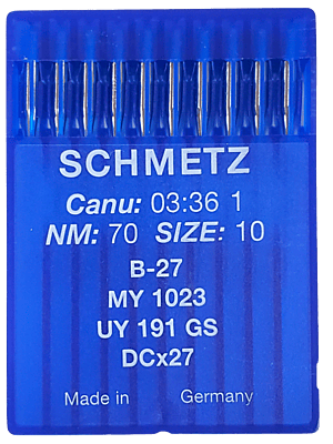 SCHMETZ NEEDLE SYSTEM B27 SCHMETZ NEEDLE SYSTEM B27