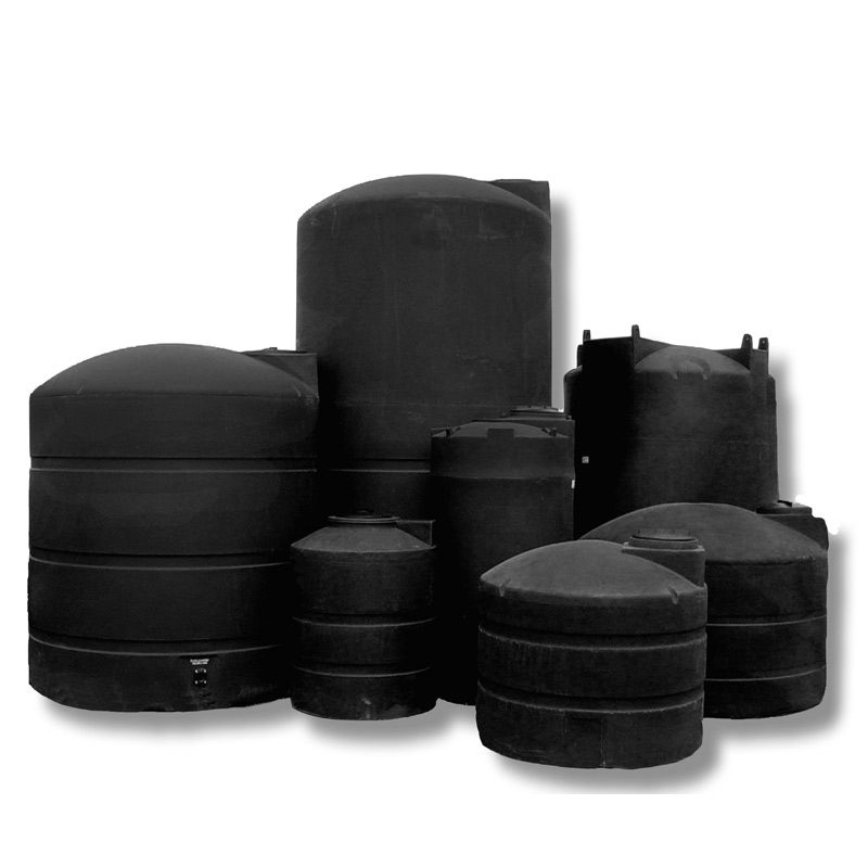 Snyder 1500 Gallon Black Vertical Water Storage Tank