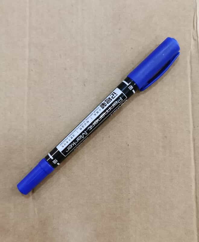 Double side Permanent marker (blue)