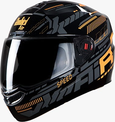 STEELBIRD SBA-1 SPEED MAT BLACK/ORANGE C/V (M)