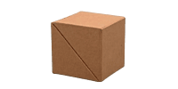 Folding paper cube (with memopad and tumbler)