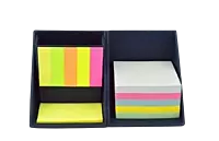 Folding paper cube in color (with memopad and tumbler)