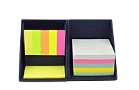 Folding paper cube in color (with memopad and tumbler)