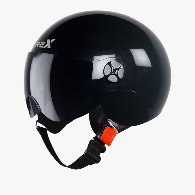 STEELBIRD SBH-16 REX GLOSSY BLACK C/V (M)
