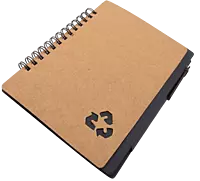 Eco notebook with pen and sticky pads