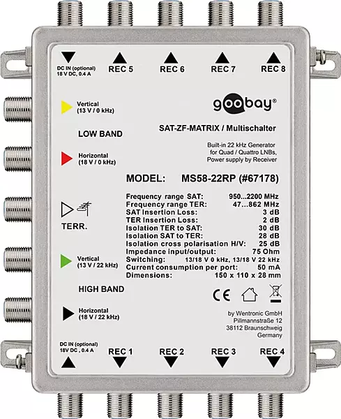 Multi Switch Box For Satalite