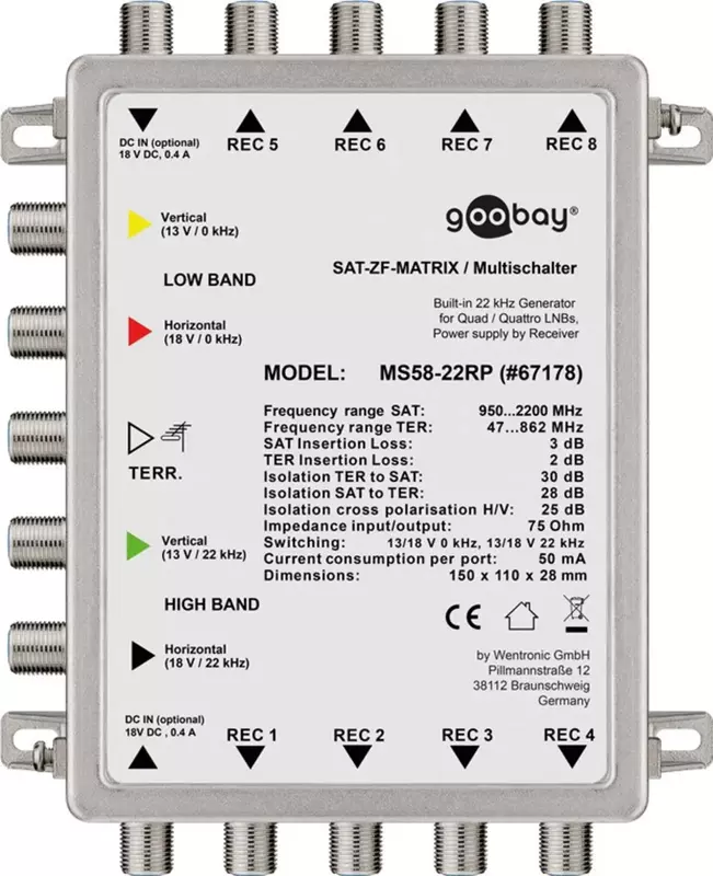 Multi Switch Box For Satalite