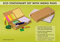 Eco Stationary set with memo pads