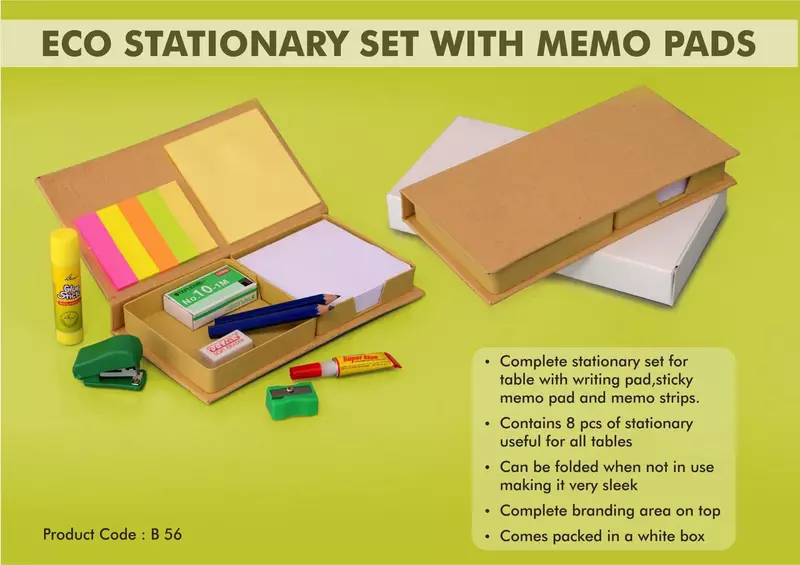 Eco Stationary set with memo pads