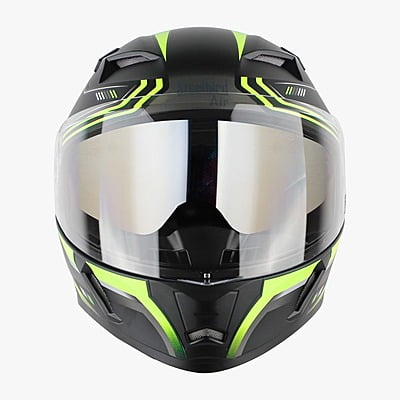 STEELBIRD SBA-21 ISS ULTIMATE RACE MATT BLACK/NEON C/V (L)