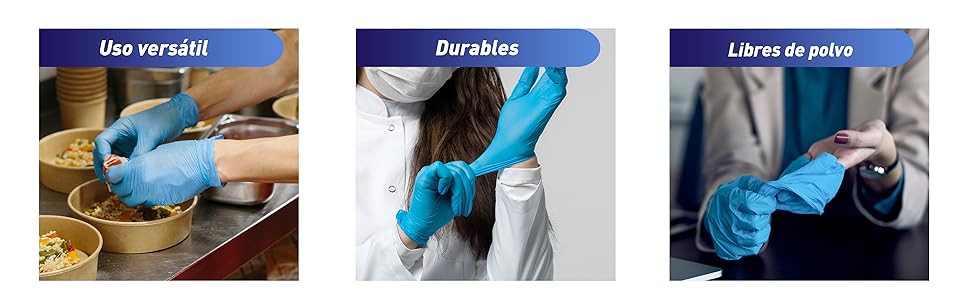 Guantes de Nitrilo Desechables 200 Piezas Guantes de Nitrilo Desechables 200 Piezas