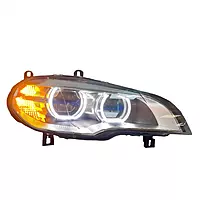 E70 X5 Facelift Style LED Headlights w/Etched DTM Rings (2007β2013)
