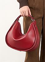 CRESCENT BAG WINE RED