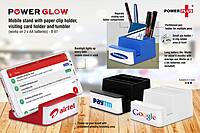 Powerglow Mobile stand with paper clip holder, visiting card holder and tumbler