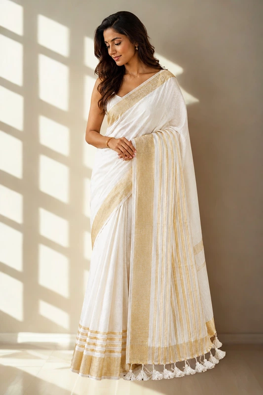 Mul cotton kerala style without blouse