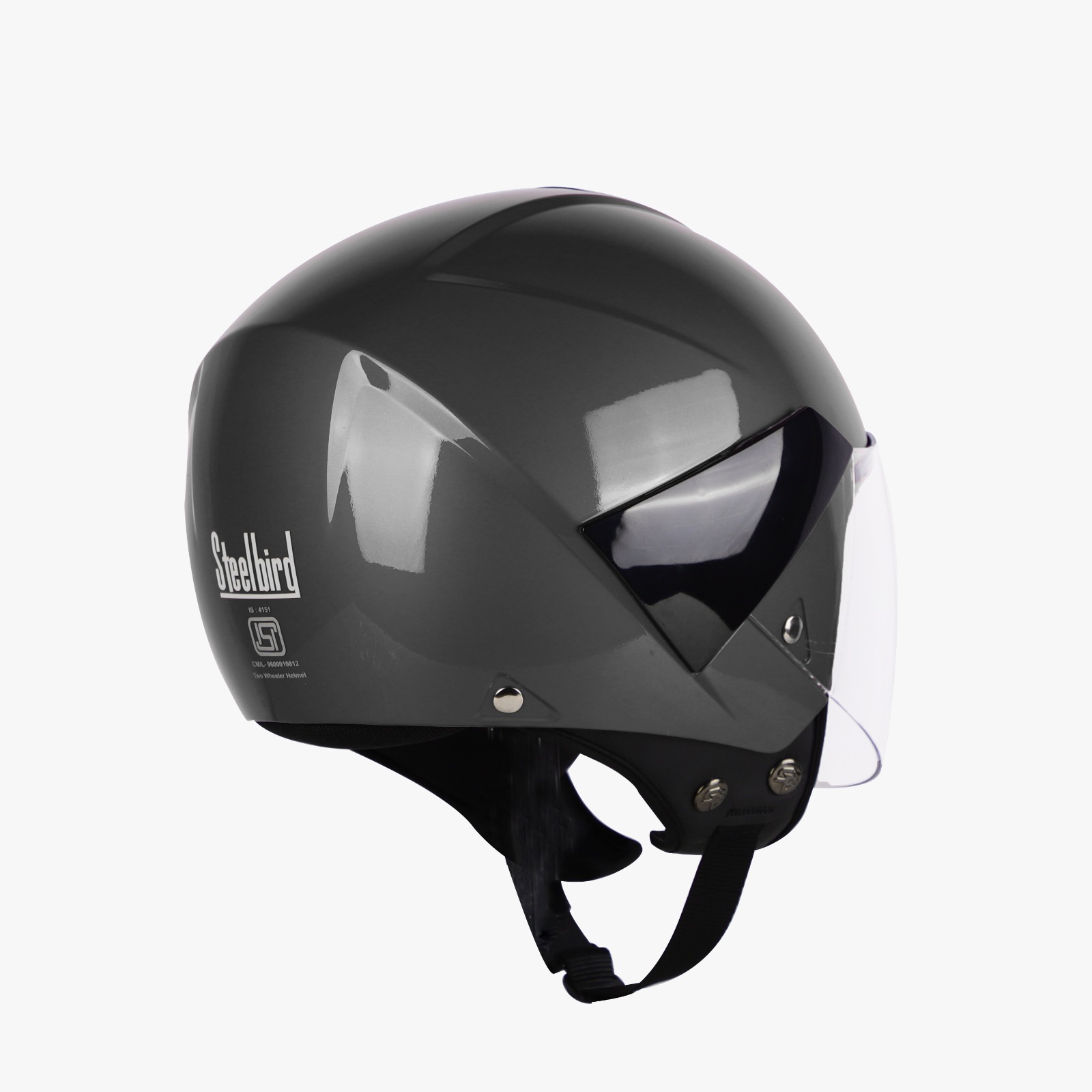 STEELBIRD SBH-5 TRIPLE NINE GLOSSY H.GREY C/V 580 MM