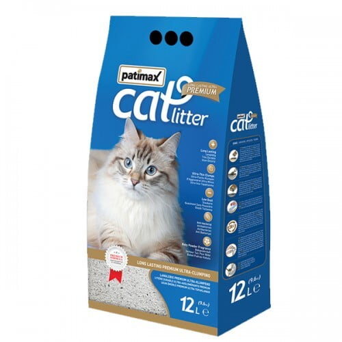 PATIMAX U/PREMIUM BENTONITE+ZEOLITE CATLITTER 12L (BABY) 9.6KG PATIMAX U/PREMIUM BENTONITE+ZEOLITE CATLITTER 12L (BABY) 9.6KG