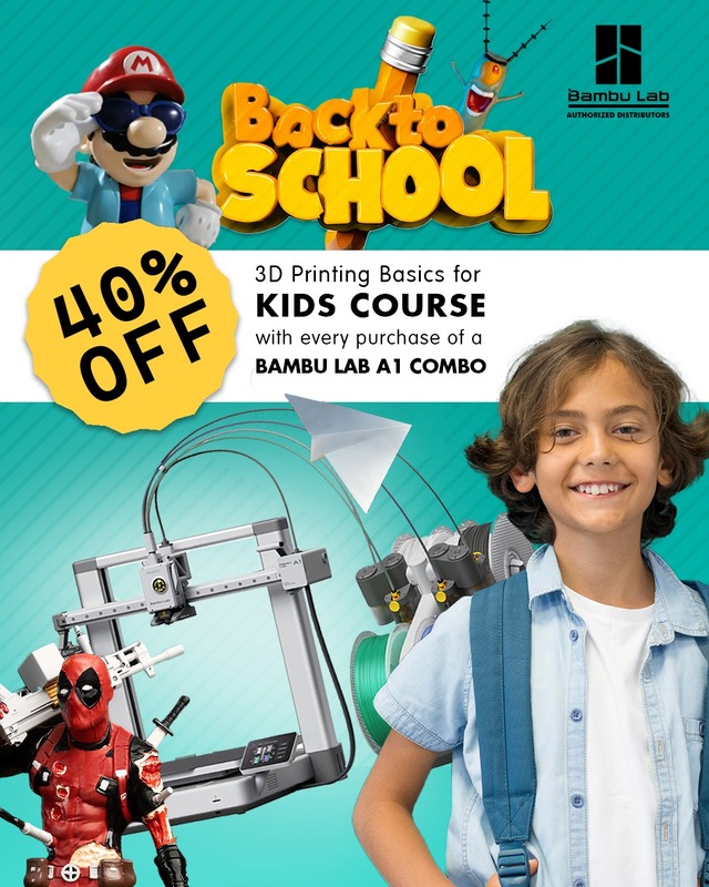 Bambu Lab A1 Combo Back to School Deal - 40% Off Kids Course Bambu Lab A1 Combo Back to School Deal - 40% Off Kids Course