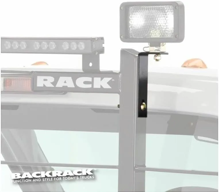 BACKRACK RealTruck Light Bracket 10.5" Base | Black, Driver Side | 91001 | Universal w Frame's