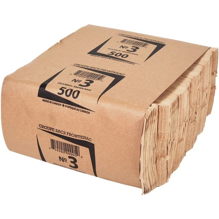 Kraft Paper Bags #3 [500ct]