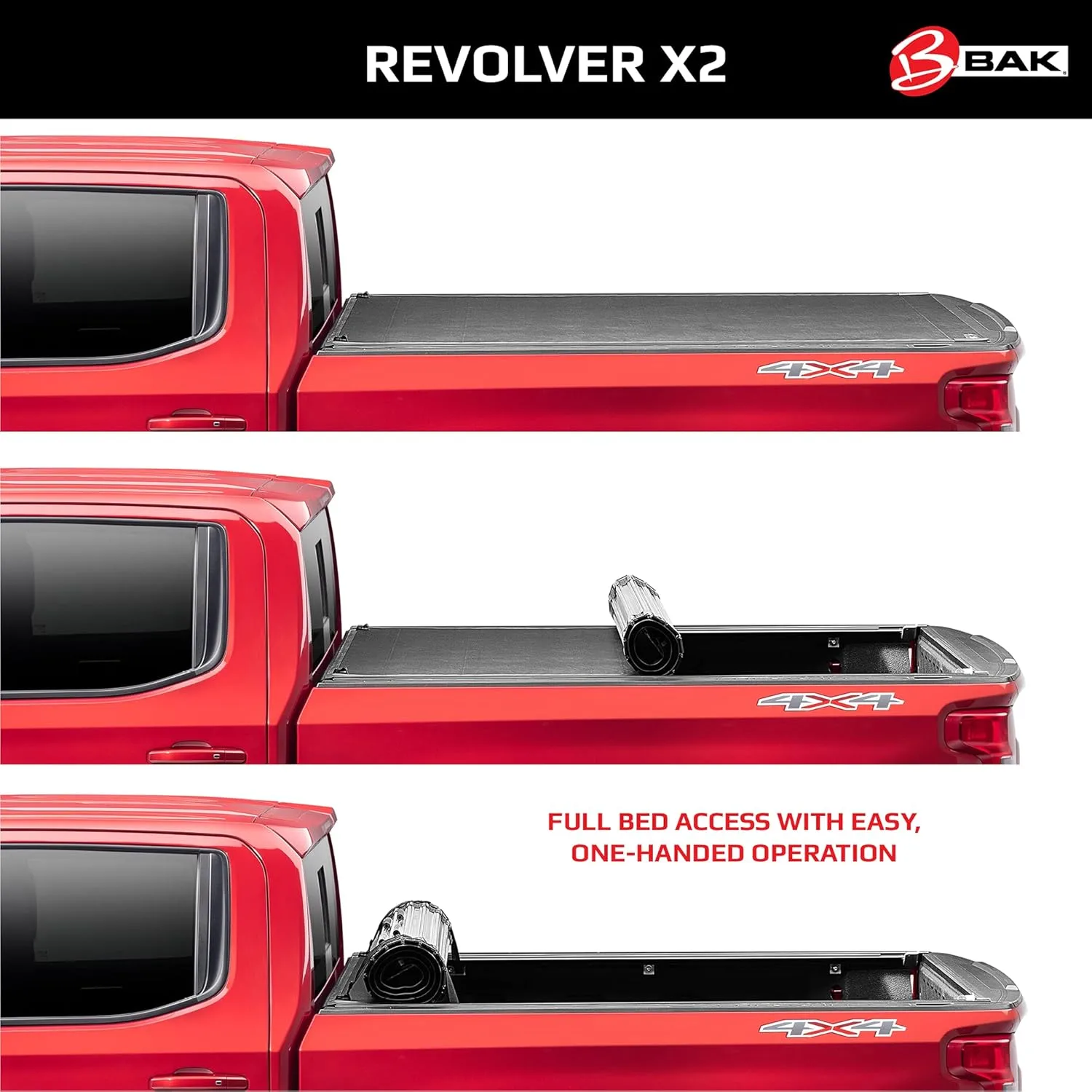 RealTruck BAK Revolver X2 Hard Rolling Truck Bed Tonneau Cover | 39324 | Fits 2021-2026 Ford Maverick 4' 6" Bed (54.4")