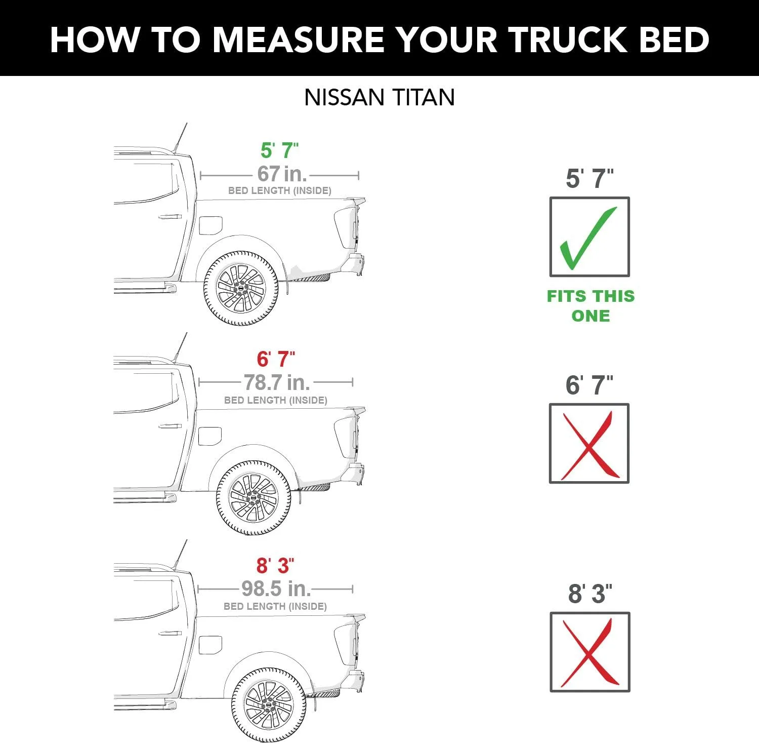 RealTruck UnderCover Flex Hard Folding Truck Bed Tonneau Cover | FX51013 | Fits 2016 - 2025 Nissan Titan w/ track system 5' 7" Bed (67")