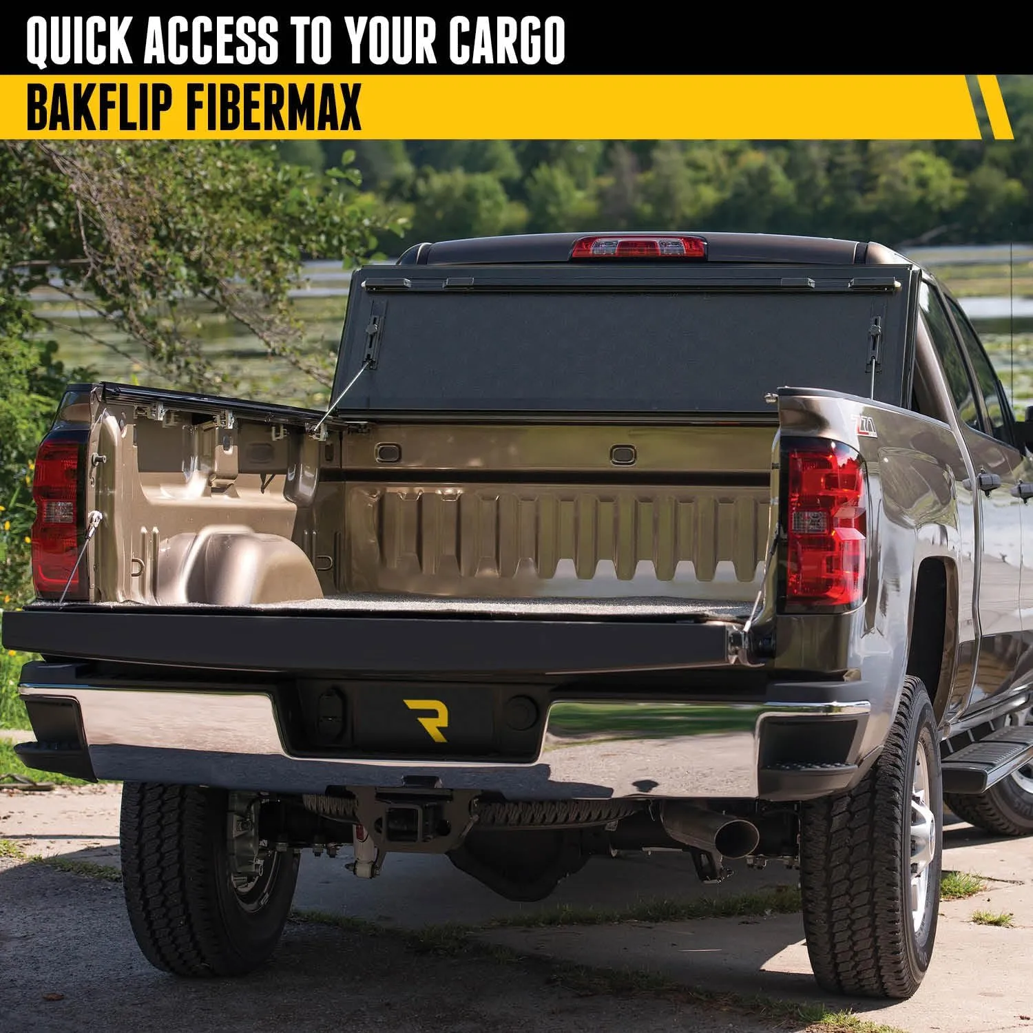 REALTRUCK BAKFlip FiberMax Hard Folding Tonneau Cover for 2022-2026 Toyota Tundra