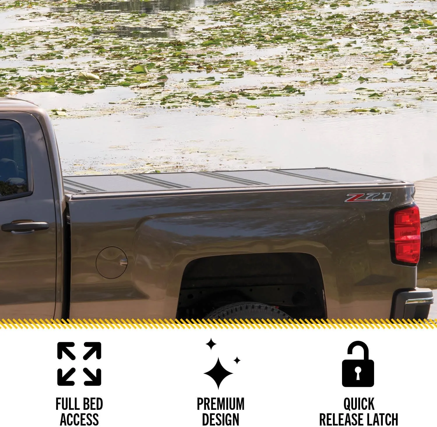 RealTruck BAK BAKFlip FiberMax Hard Folding Truck Bed Tonneau Cover | 1126329 | Fits 2015 - 2020 Ford F-150 5' 7" Bed (67.1")