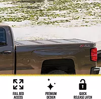 RealTruck BAK BAKFlip FiberMax Hard Folding Truck Bed Tonneau Cover | 1126701 | Fits 2020-2026 Jeep Gladiator 5' Bed (60.3") BAKFlip FiberMax | Hard Folding