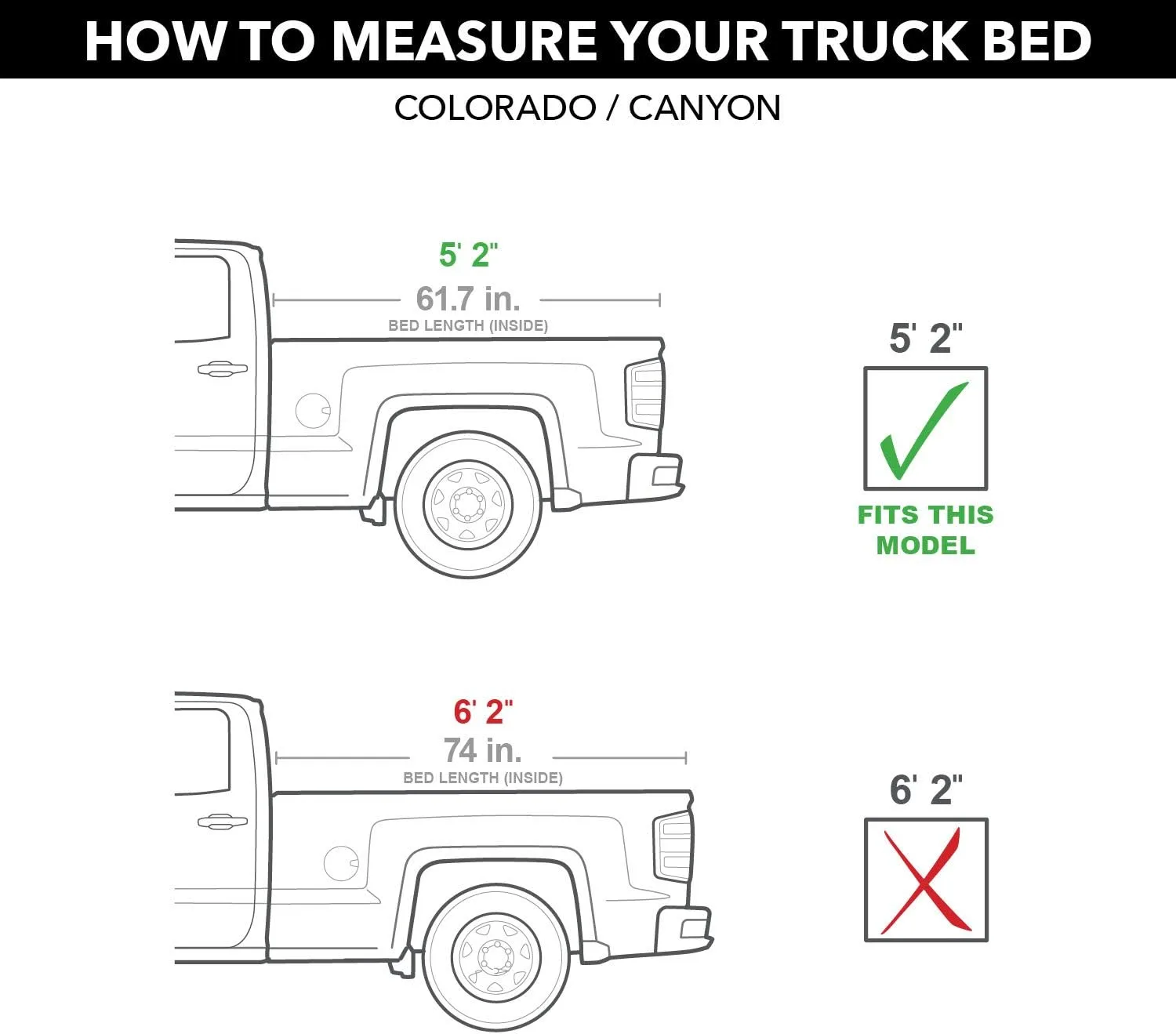 RealTruck BAK Hard Truck Bed Tonneau Covers for Chevy/GMC Colorado & Canyon 5'2" Bed