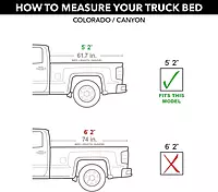 RealTruck BAKFlip FiberMax Hard Folding Tonneau Cover for 2023-2026 Chevy/GMC Colorado/Canyon (62")