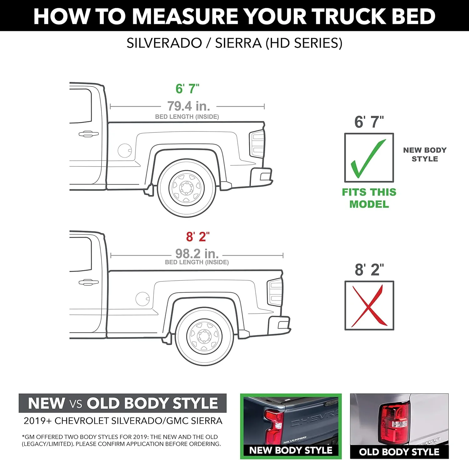 RealTruck BAK Hard Truck Bed Tonneau Cover — Fits 2020-2026 Chevy/GMC Silverado & Sierra 2500/3500HD