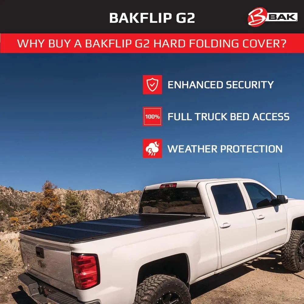 RealTruck BAK Hard Truck Bed Tonneau Cover — Fits 2020-2026 Chevy/GMC Silverado & Sierra 2500/3500HD
