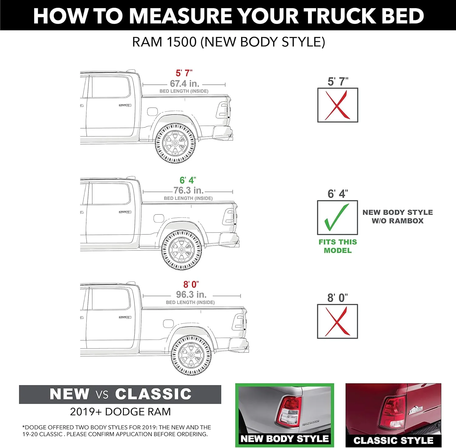 RealTruck Retrax RetraxONE MX Retractable Truck Bed Tonneau Cover | 60245 | Fits 2019 - 2025 Dodge Ram 1500, Does Not Fit w/ Multi-Function (Split) Tailgate 6' 4" Bed (76.3")